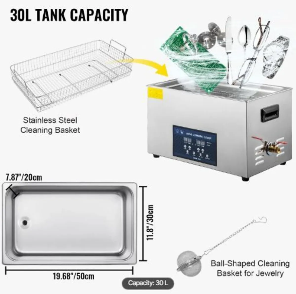 30L Ultrasonic Cleaner Dual Frequency - Image 2