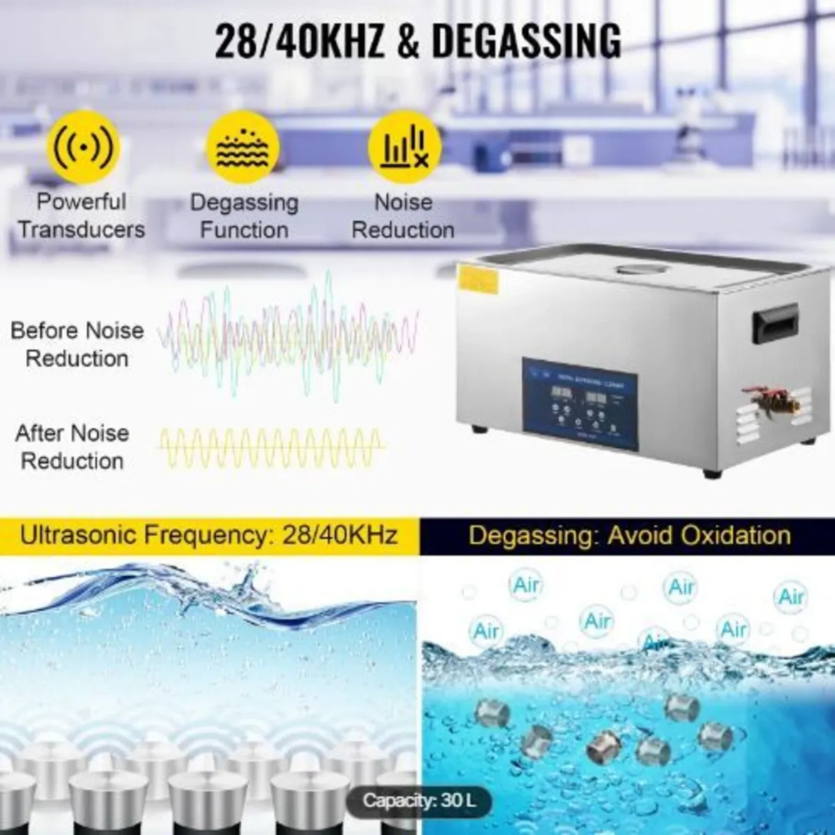 30L Ultrasonic Cleaner Dual Frequency - Image 3