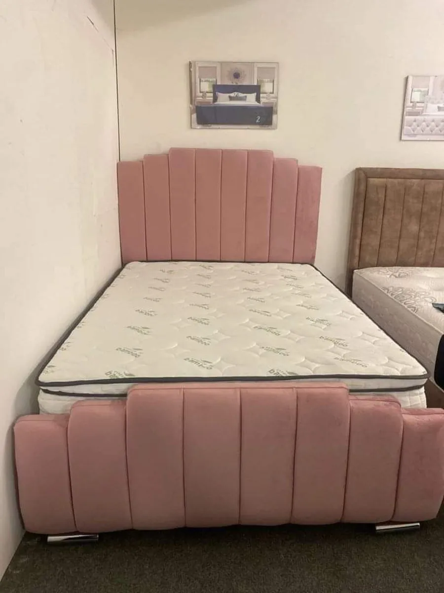 Double & King Size Bed Frame With Mattress Opt - Image 3