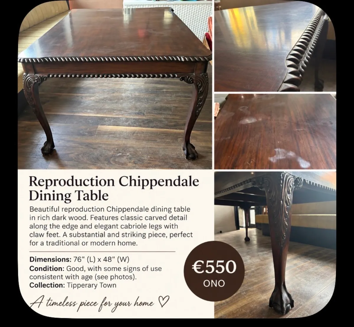Reproduction chippendale Table - Image 1