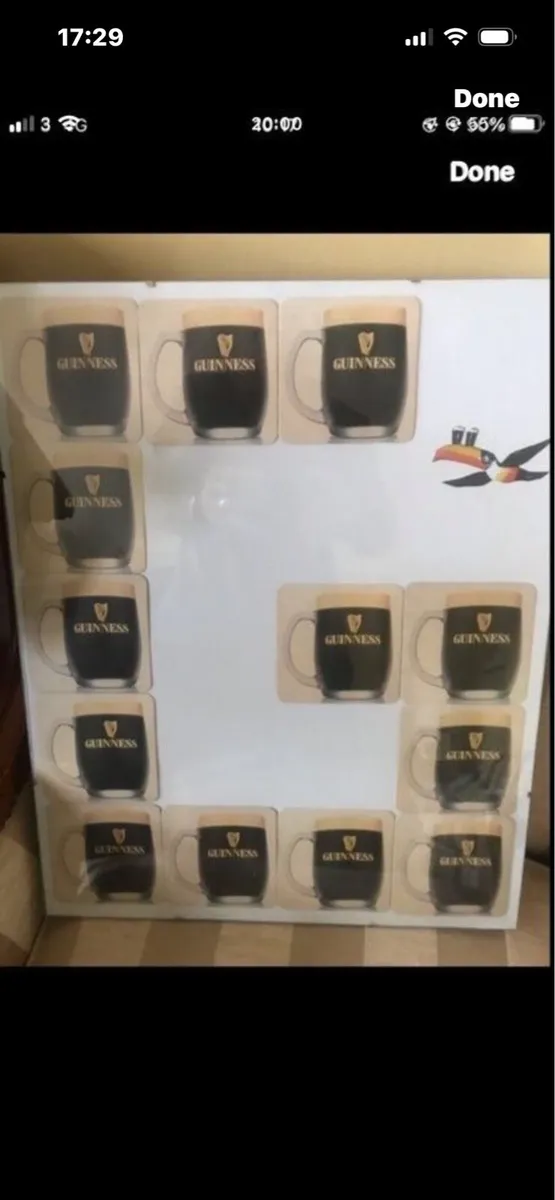 Framed Guinness Bar Display - Image 1