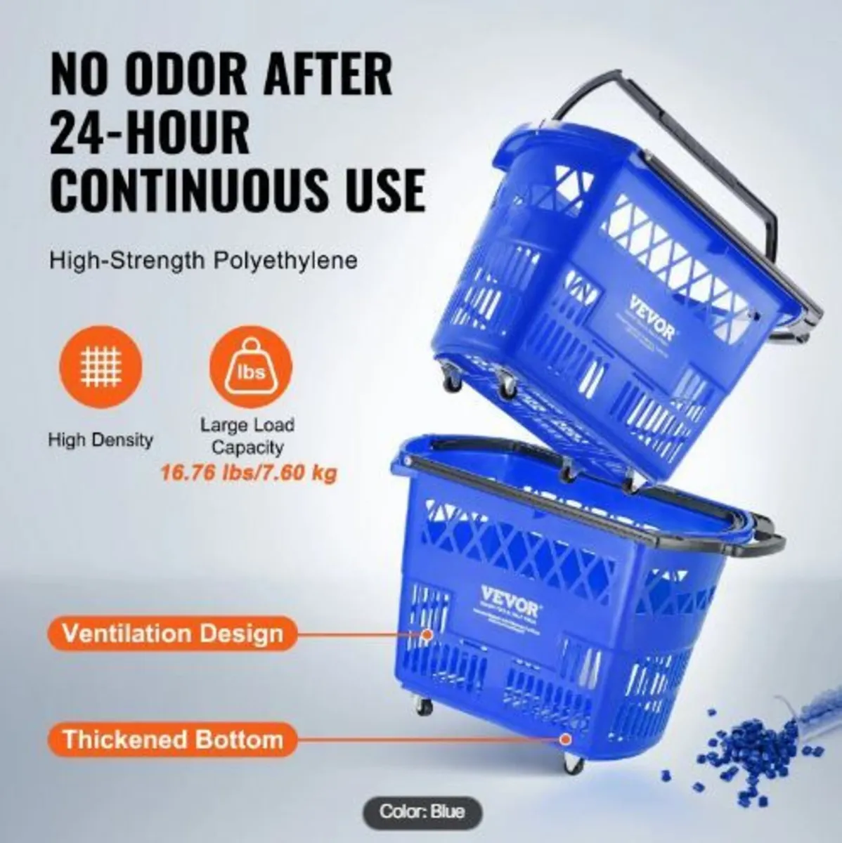 Shopping Baskets, 6PCS, 39L Shopping - Image 4