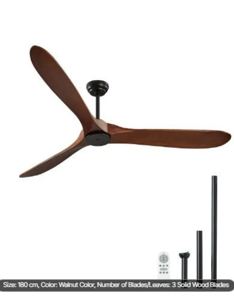 72 Inch Ceiling Fan without Light, 6-Speed - Image 4