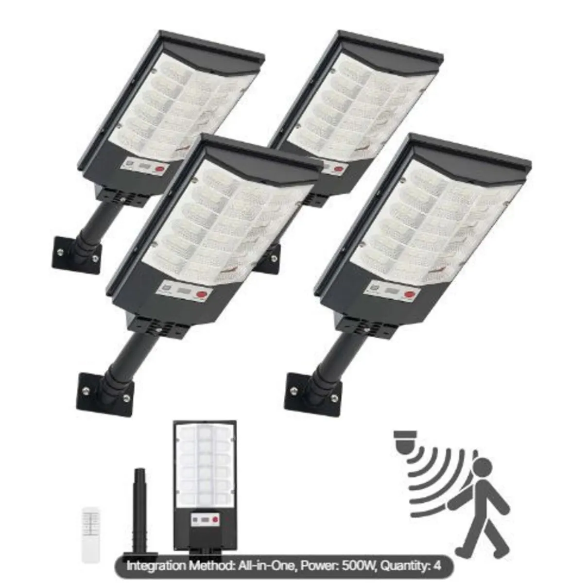 4 Pack 500W Solar Street Lights Outdoor - Image 4