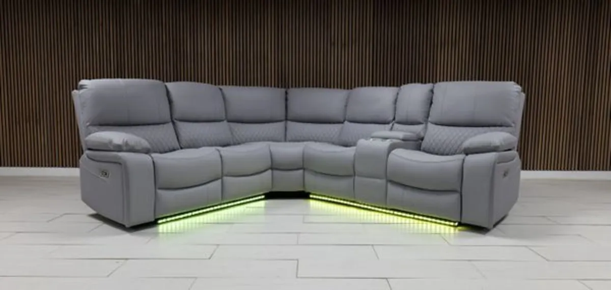 Rita Corner Electric Leather Recliner Sofa - Image 2