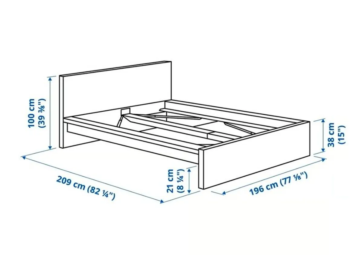 Super king ikea bed and mattress - Image 3