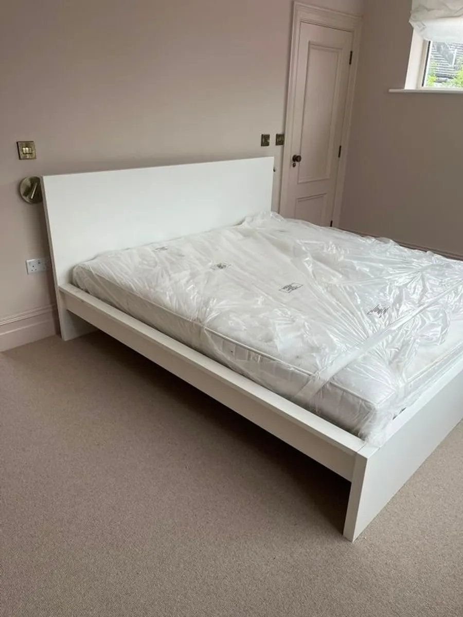 Super king ikea bed and mattress - Image 1