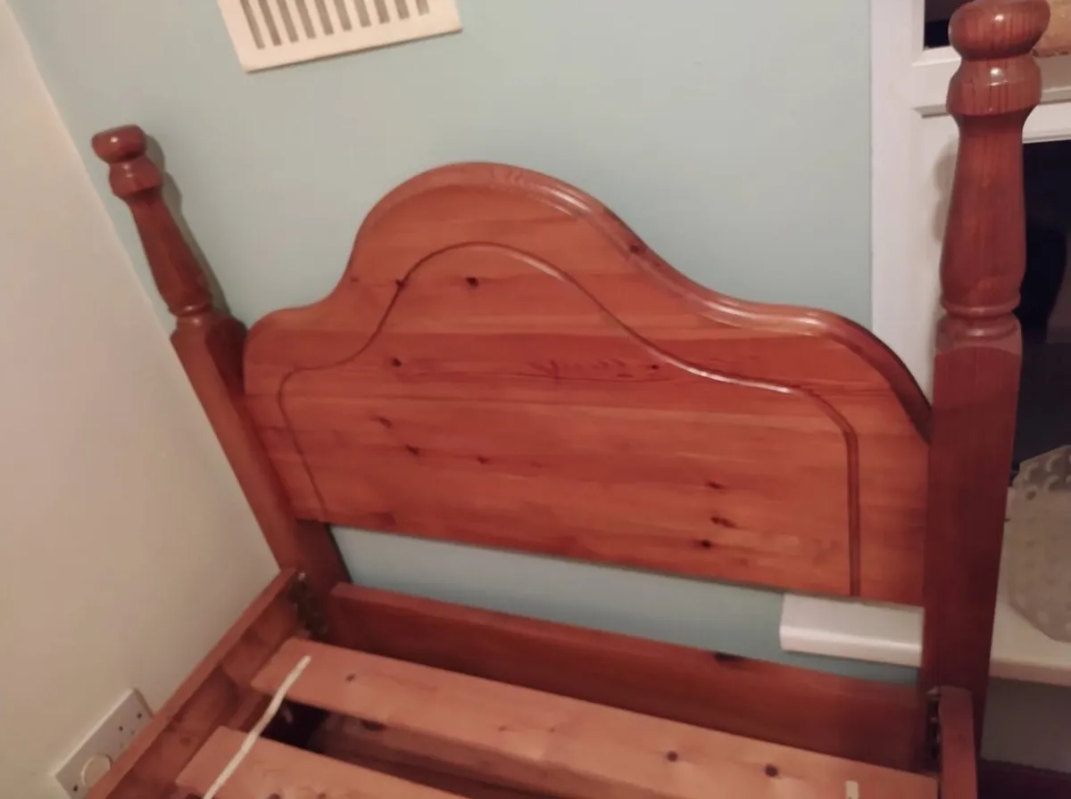 Extremely Solid Single Wooden Bed Frame - Deliver - Image 2