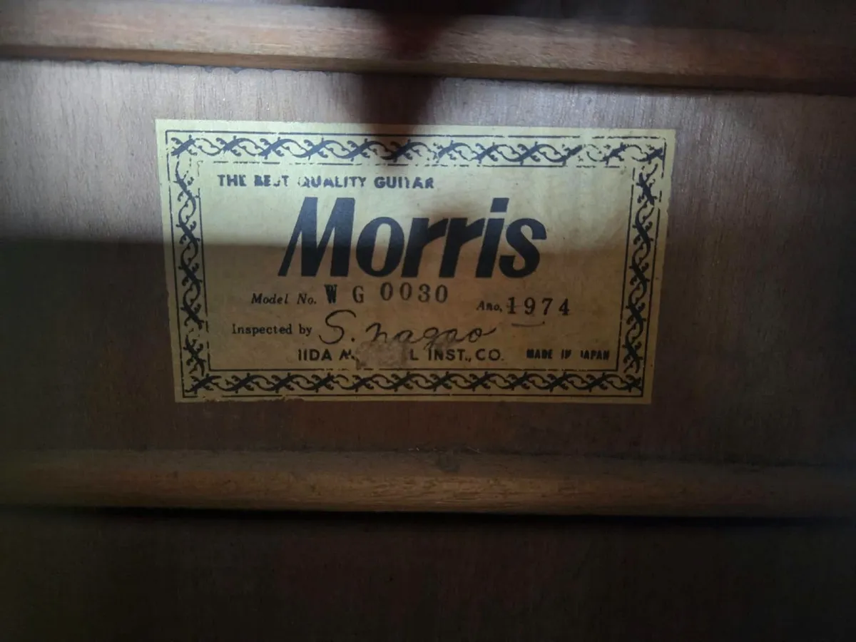 1974 Morris WG-0030 Vintage Japanese Acoustic Guit - Image 2