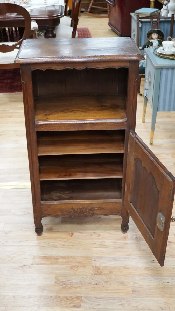 Antique French Oak Petite Cabinet - Image 4