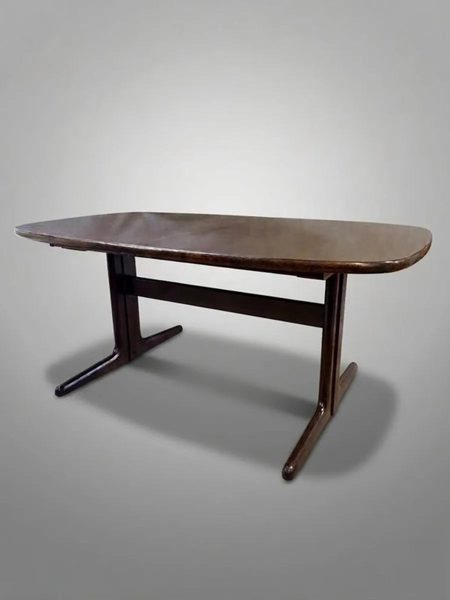 Vintage Danish Mid-Century Extending Oak Dining Table by Skovby - Image 1