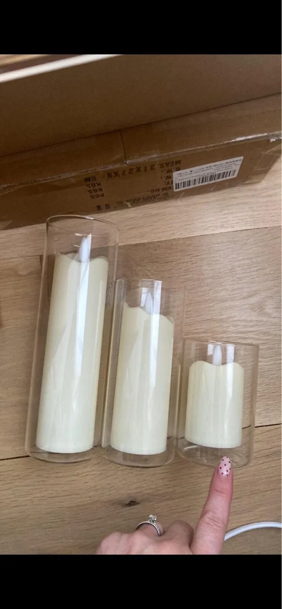 Candle Holder & Battery Candles - Image 3