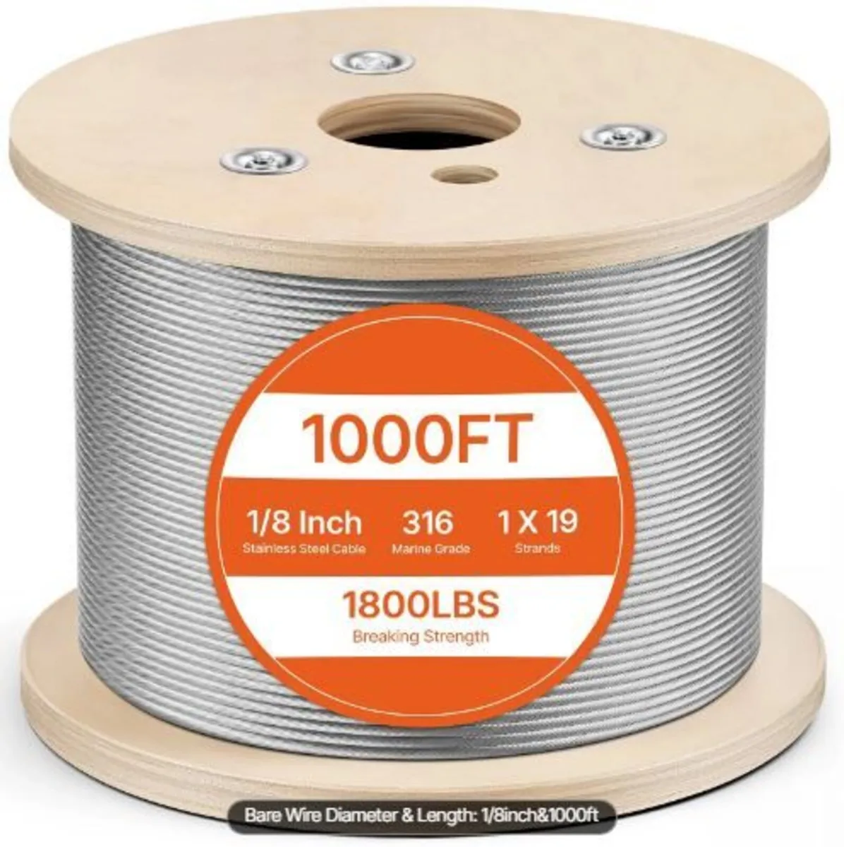 T316 Stainless Steel Wire Rope Cable - Image 1