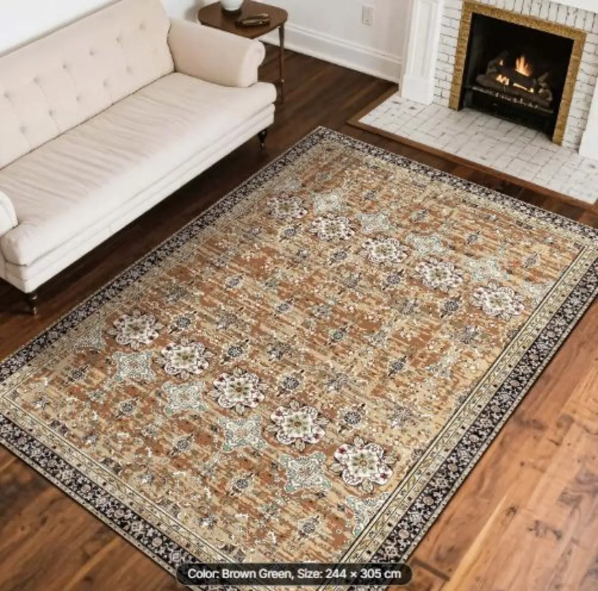 Area Rug, 8 x 10 ft Large Washable Rug, Non-Slip - Image 2