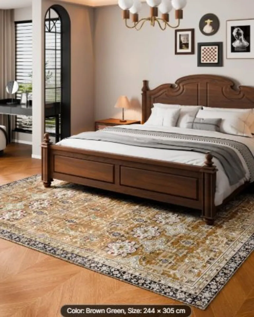 Area Rug, 8 x 10 ft Large Washable Rug, Non-Slip - Image 3