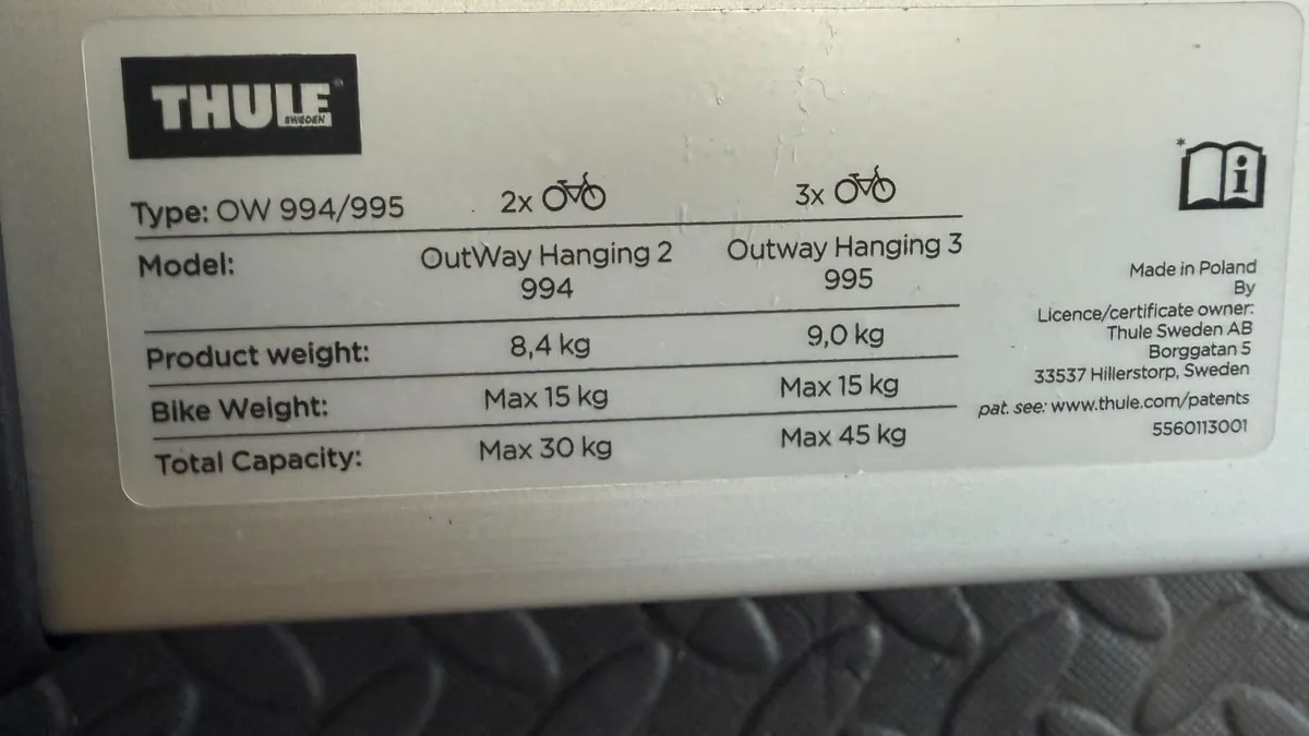 Thule 3 Bike Carrier - Image 3