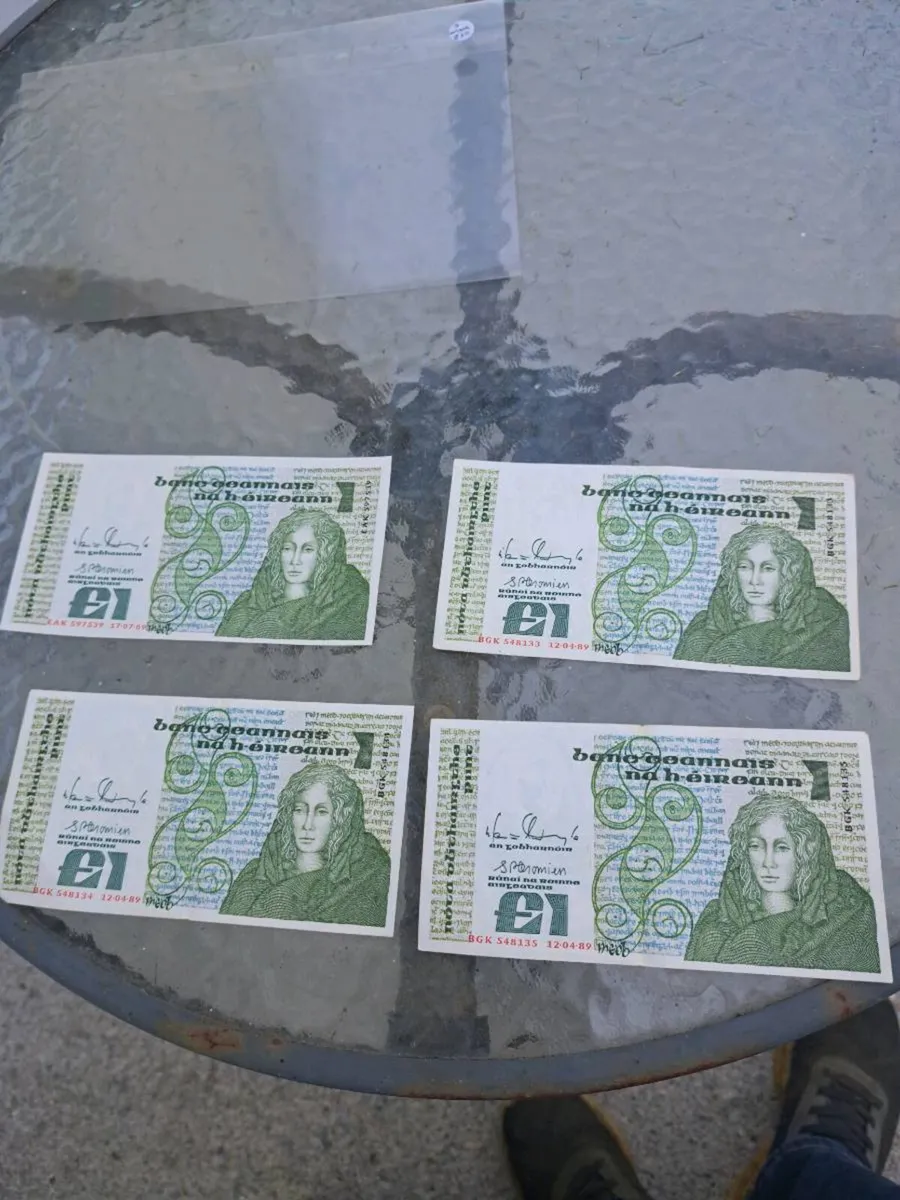 4 cleen pound noats €15 each - Image 1