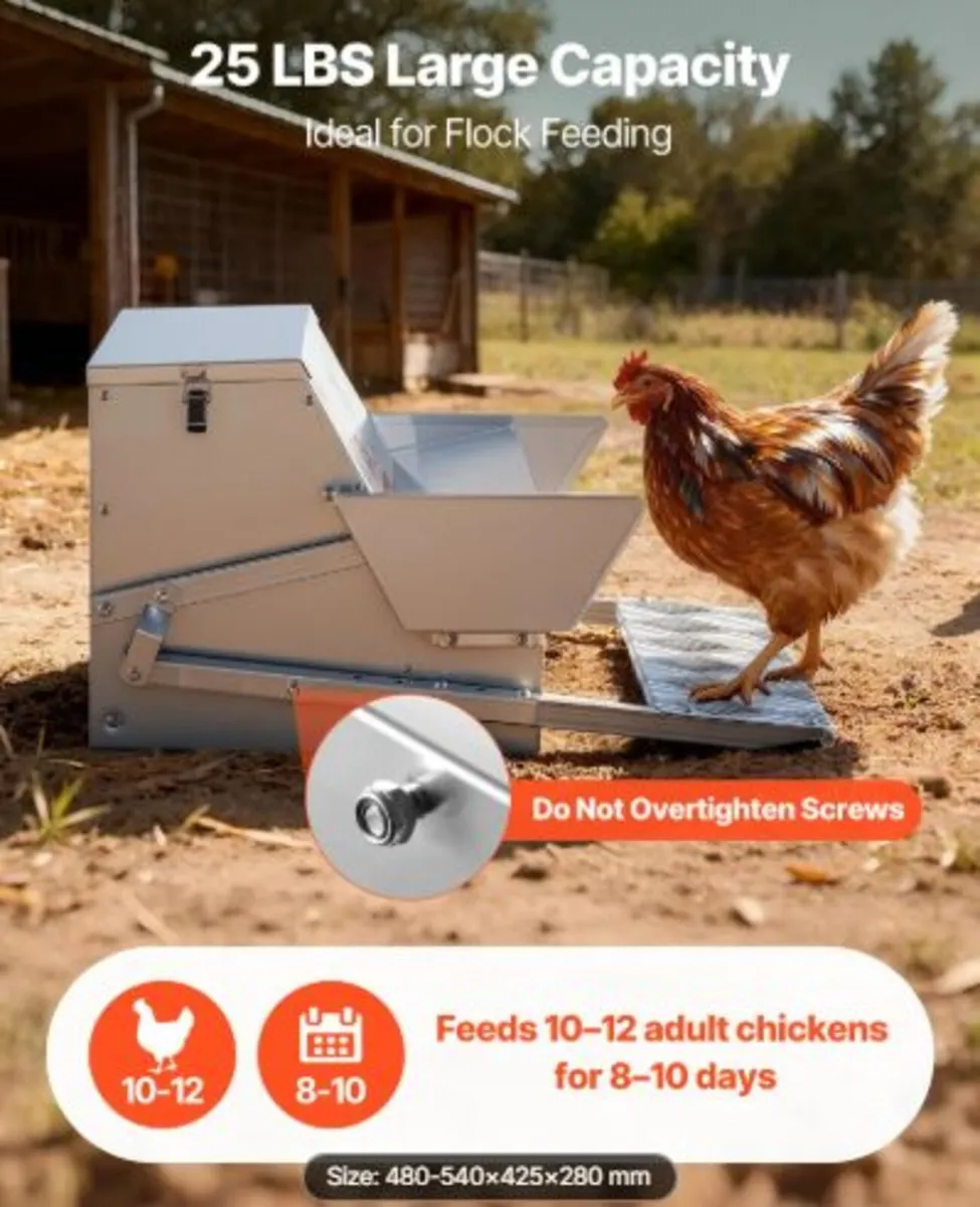 Automatic Chicken Feeder,11.34 kg Capacity,Rainpro - Image 2