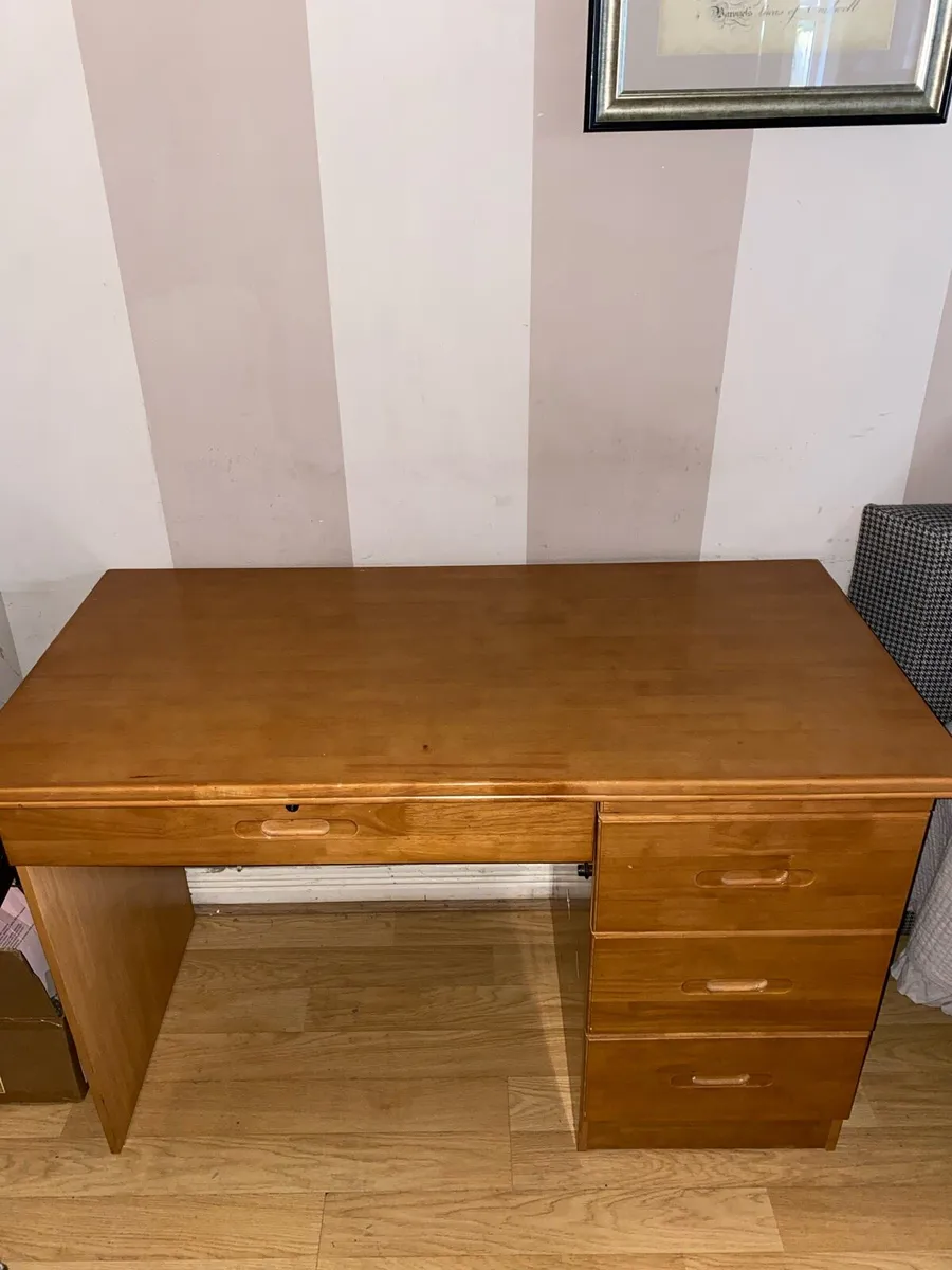 Wooden Desk with Drawers