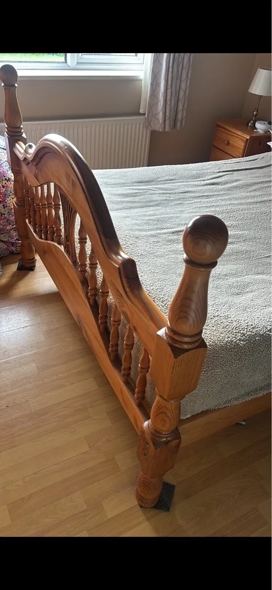 SOLID PINE KING SIZE BED FRAME - Image 3