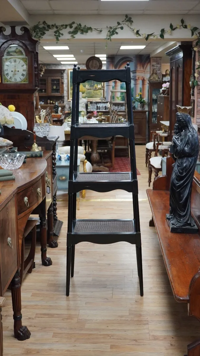 Vintage Ebonised Wooden Etagere / Display Stand - Image 1