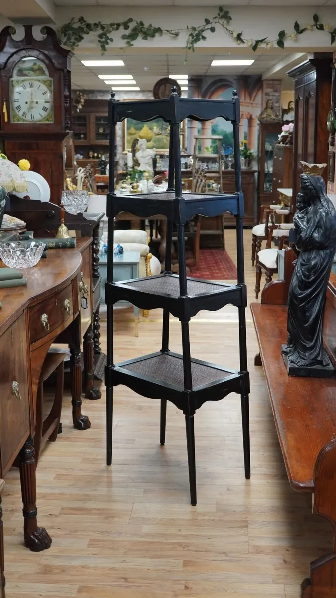 Vintage Ebonised Wooden Etagere / Display Stand - Image 2