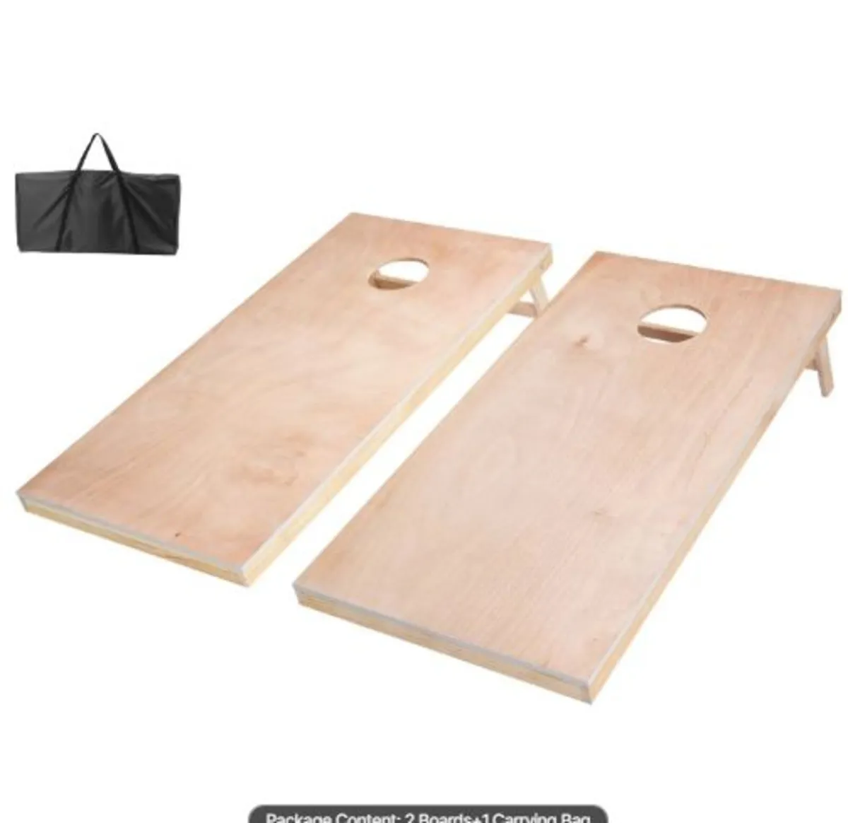 Cornhole Set, 4x2 ft Corn Hole Game Boards, Solid - Image 1