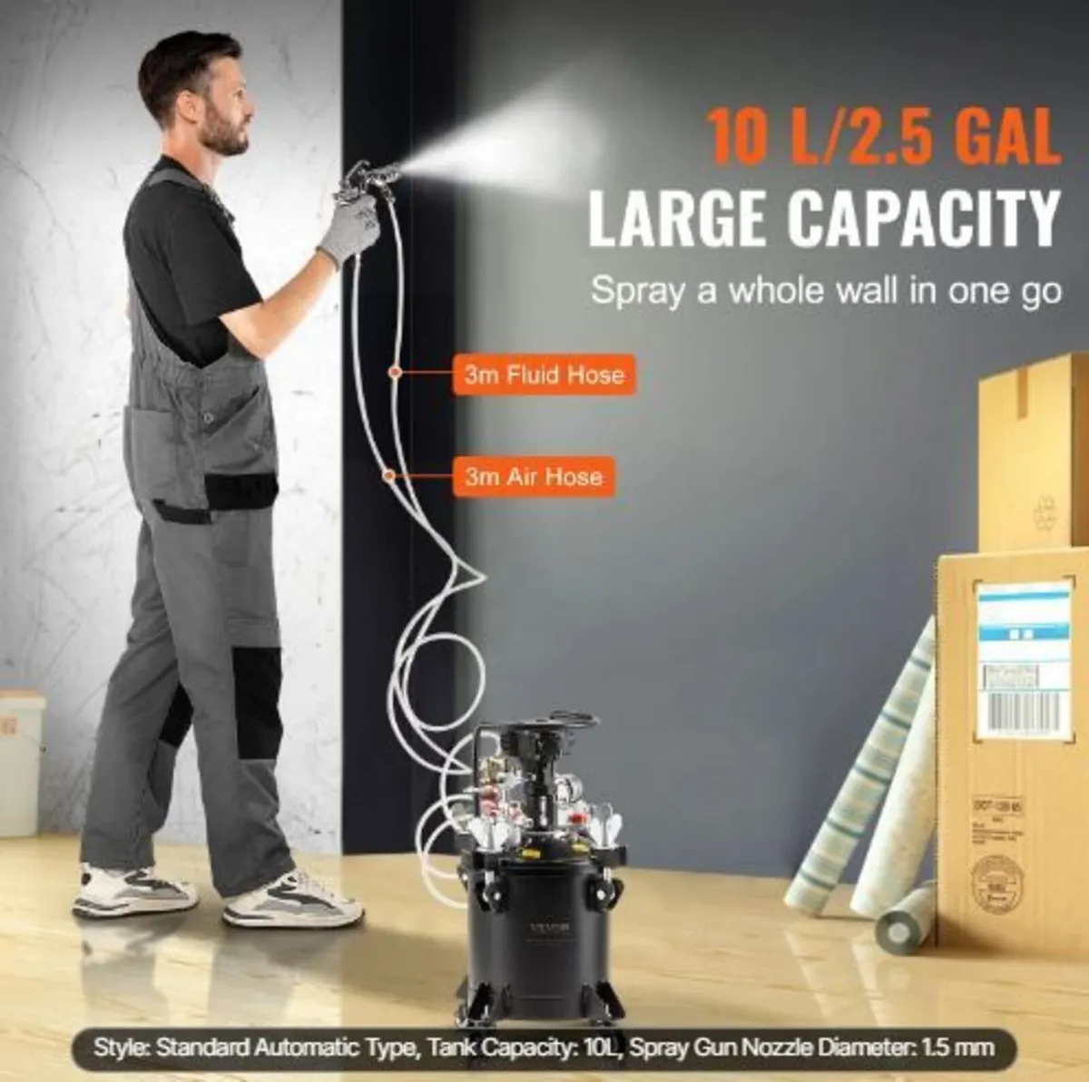 Spray Paint Pressure Pot, 10 L/2.5 gal - Image 2
