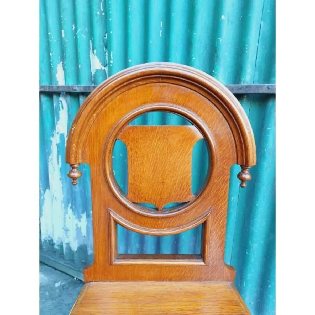 Carved Oak Hall Chair – KAS369 - Image 4