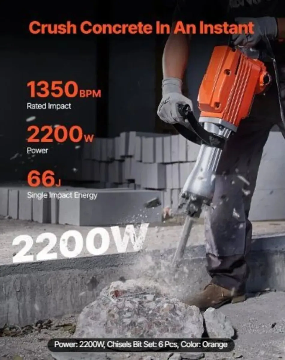Electric Demolition Jack Hammer 2200W Tool - Image 3