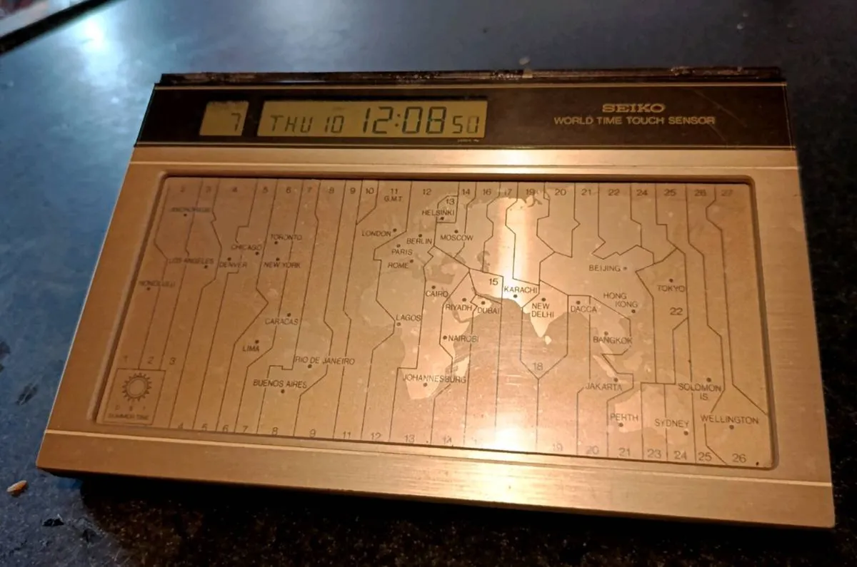 Seiko vintage World Clock touch sensor Japan - Image 1