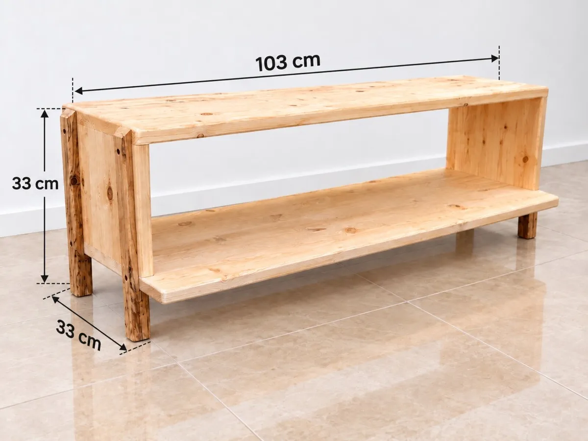 TV Unit – Solid Wood Pine - Image 2