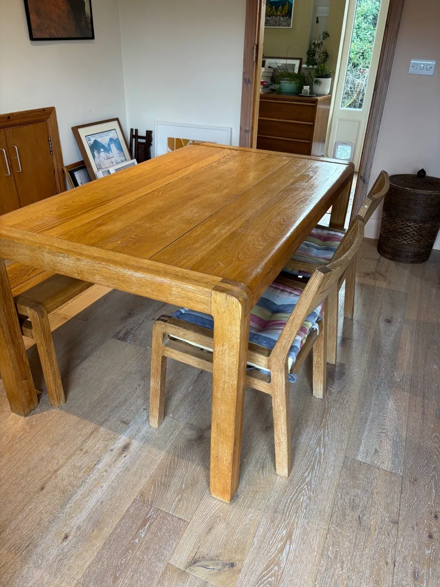 Habitat oak dining table - Image 4