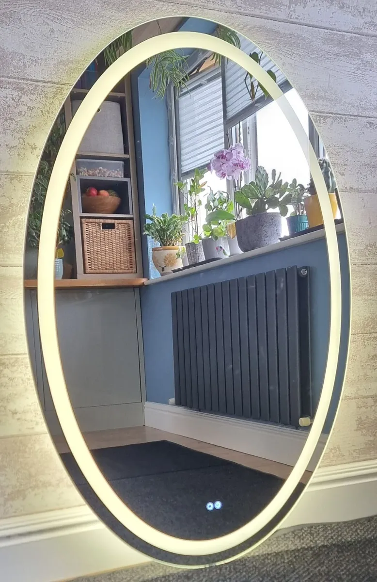 LED Bathroom Mirror 80x120cm Demister Antifog - Image 1