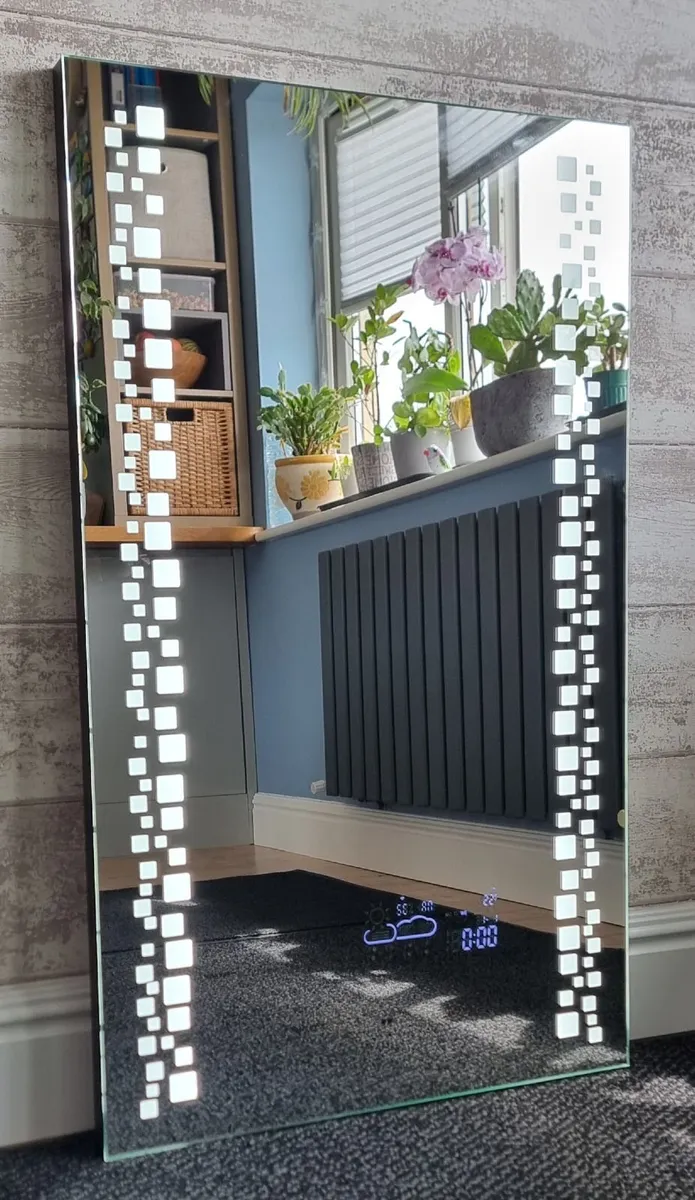 LED Bathroom Mirror 60x100cm Black Frame Made inEU - Image 1
