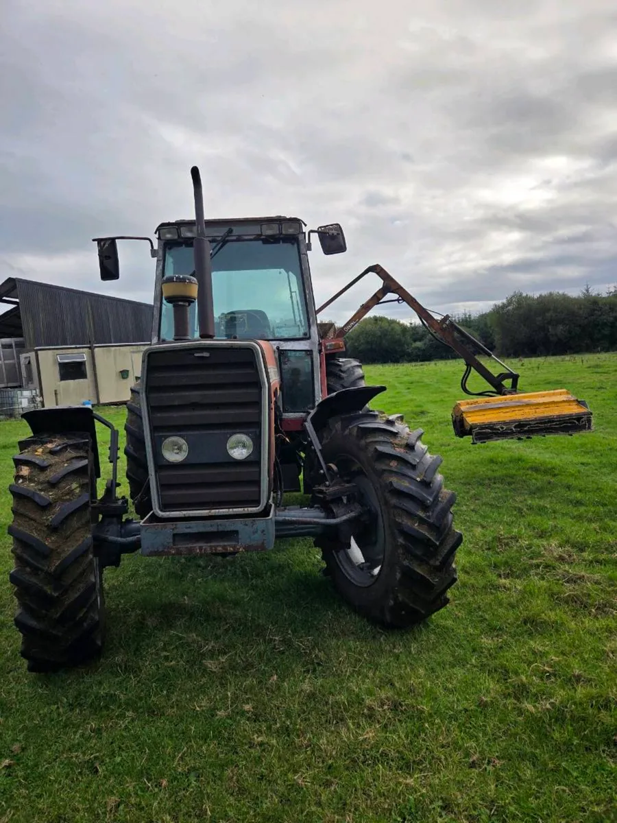 Tractor and hedgecutter - Image 1