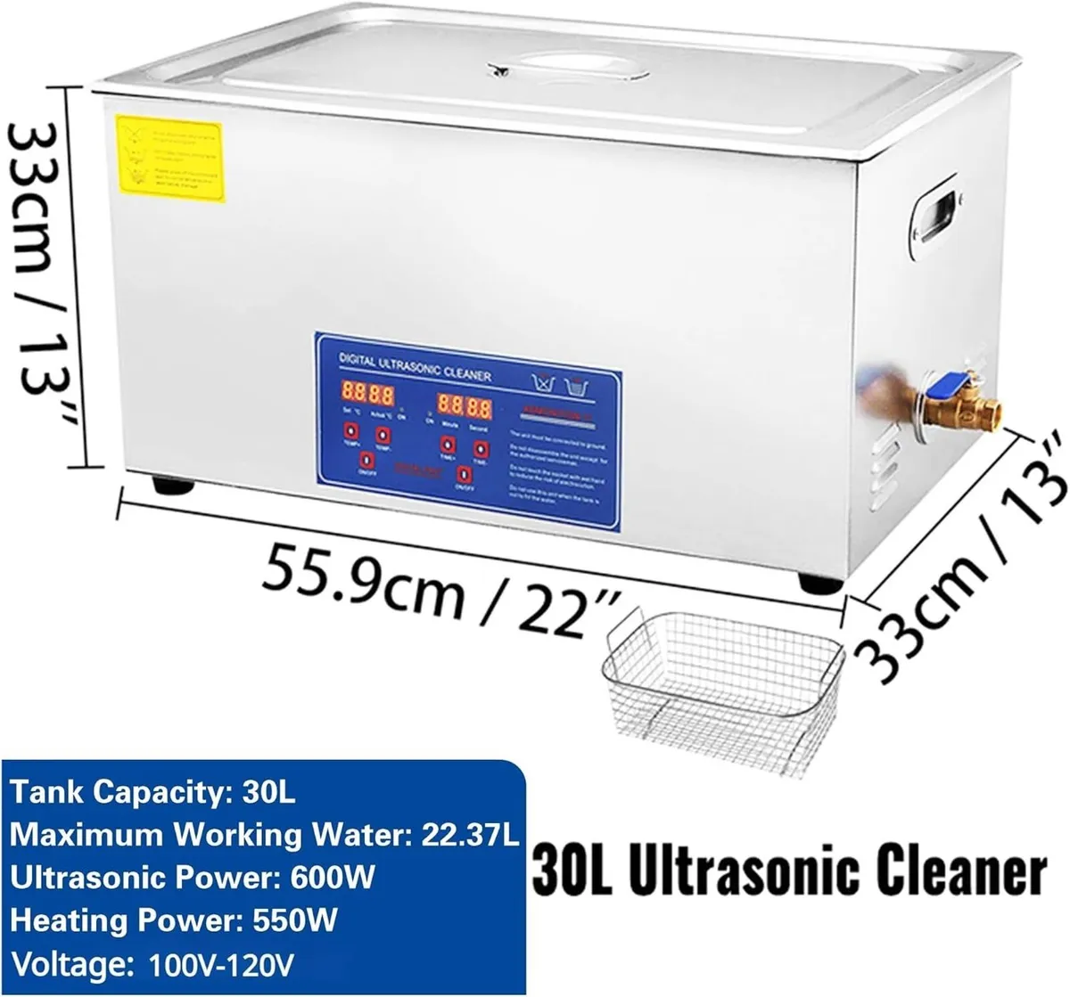 30L Ultrasonic Cleaning Machine Heater Timer - Image 4