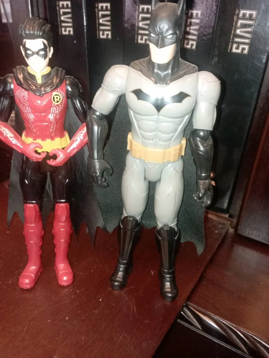 BATMAM & ROBIN VS THE RIDDLE & THE JOCKER FIGURS - Image 2