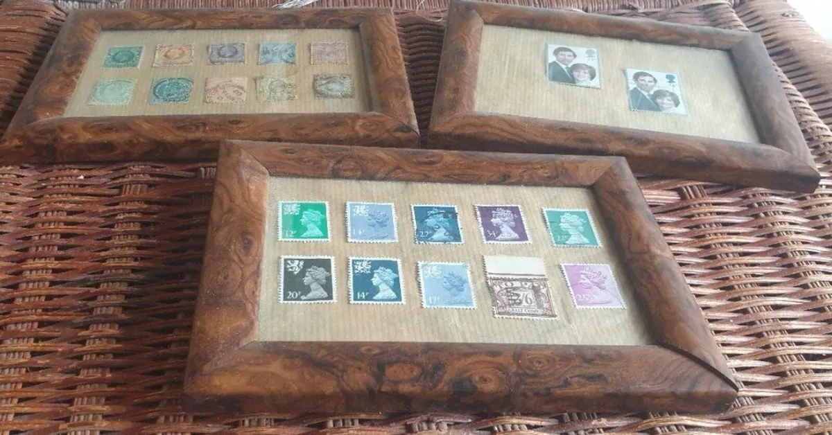Framed Vintage Postage Stamp Displays – Set Of 3 - Image 4