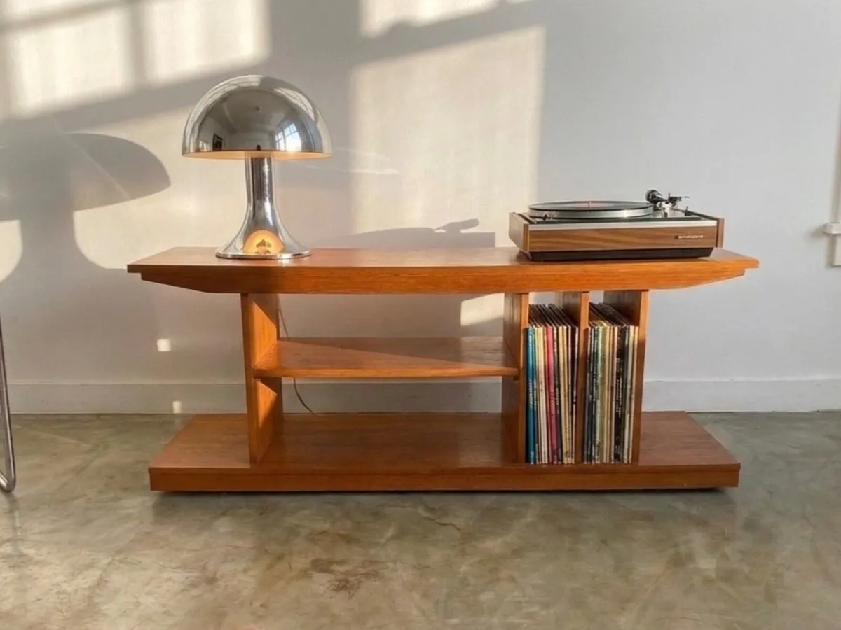 Mid Century Teak Media Unit / Vinyl Cabinet - Image 1