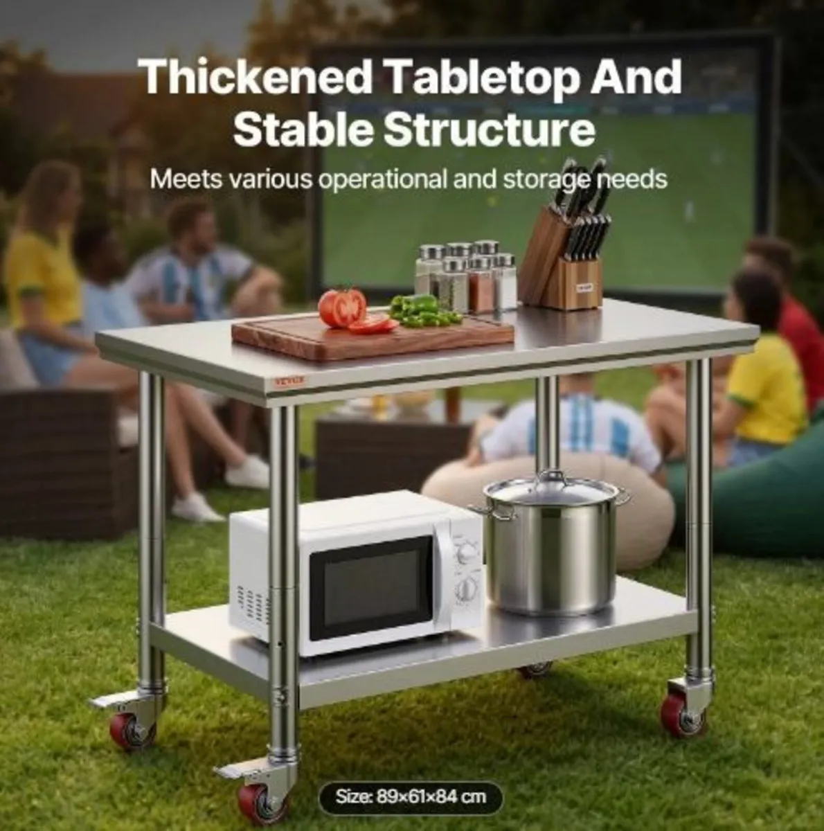 Stainless Steel Work Table 35 x 24 x 33 Inch - Image 1