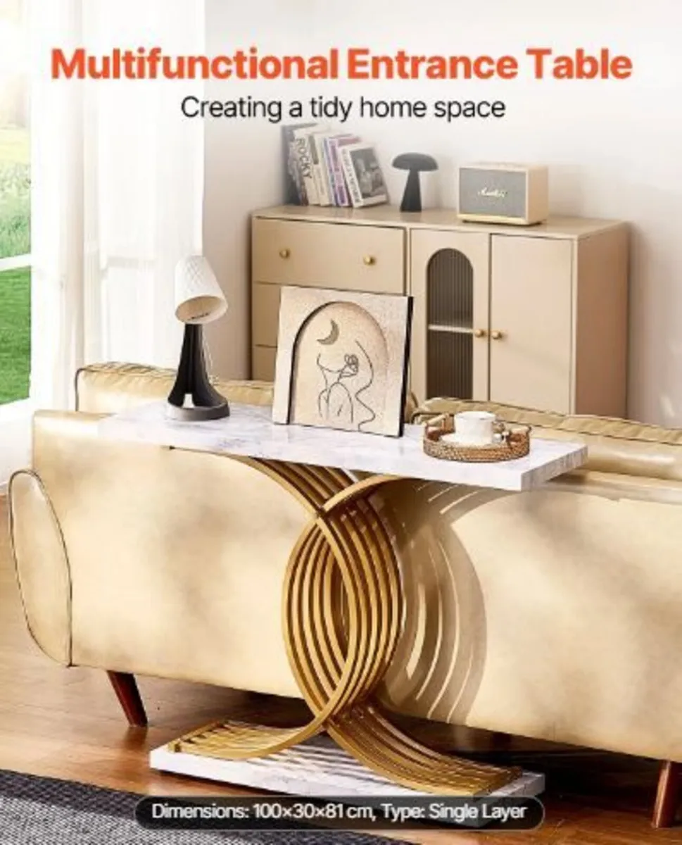 Narrow Console Sofa Table, 39.4 inches - Image 2