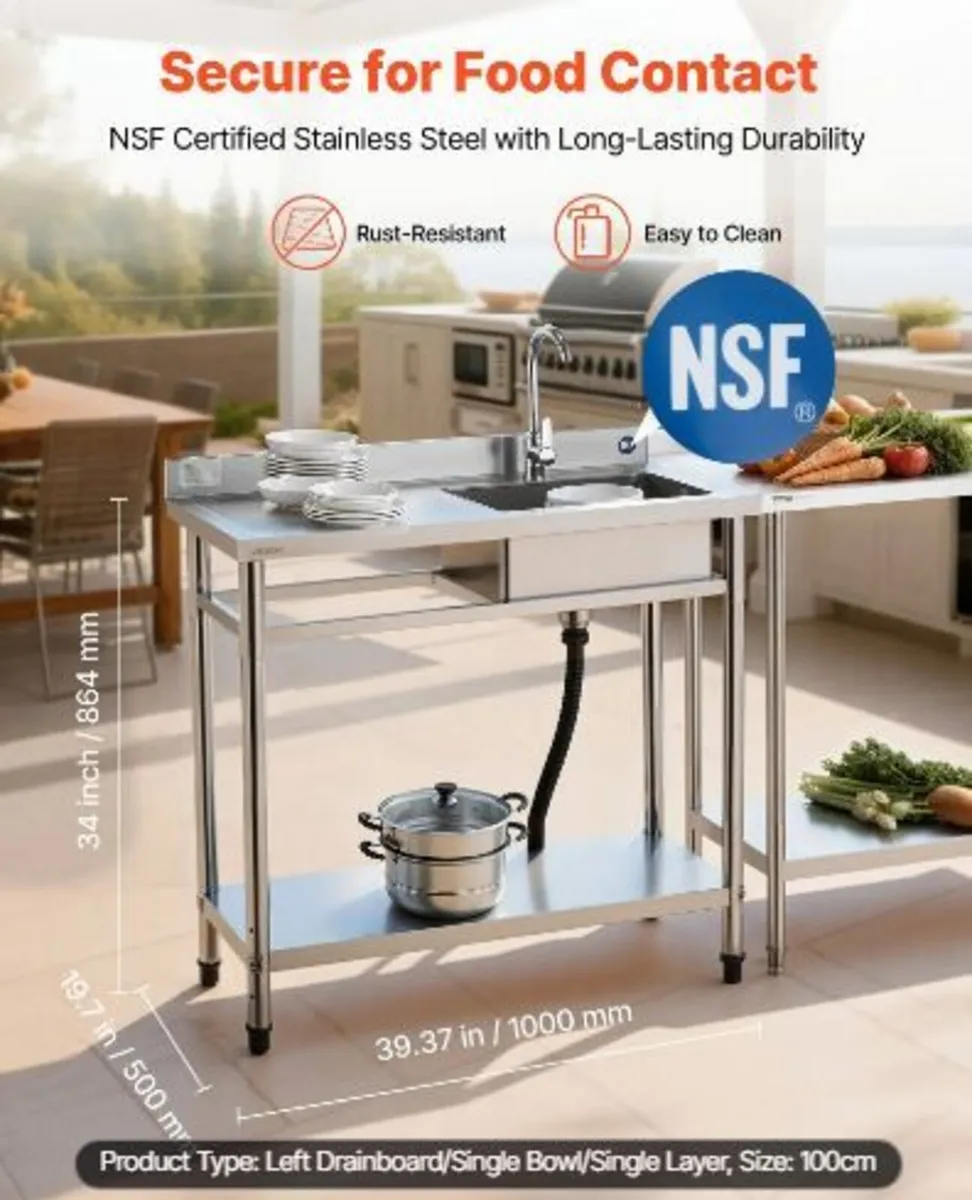 Stainless Steel Utility Sink - Image 2