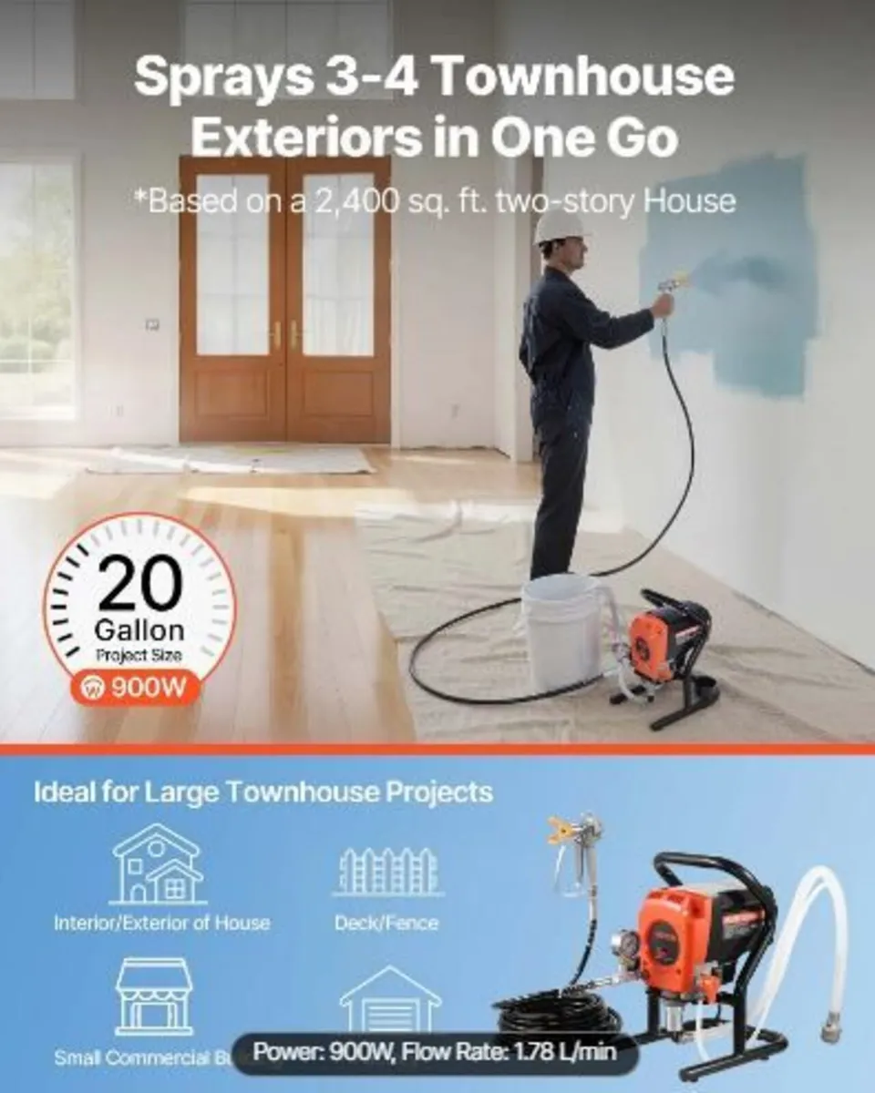 Stand Airless Paint Sprayer, 900W - Image 3