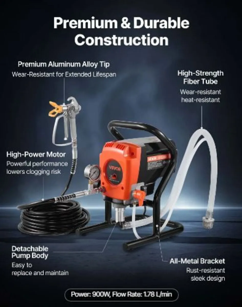 Stand Airless Paint Sprayer, 900W - Image 2