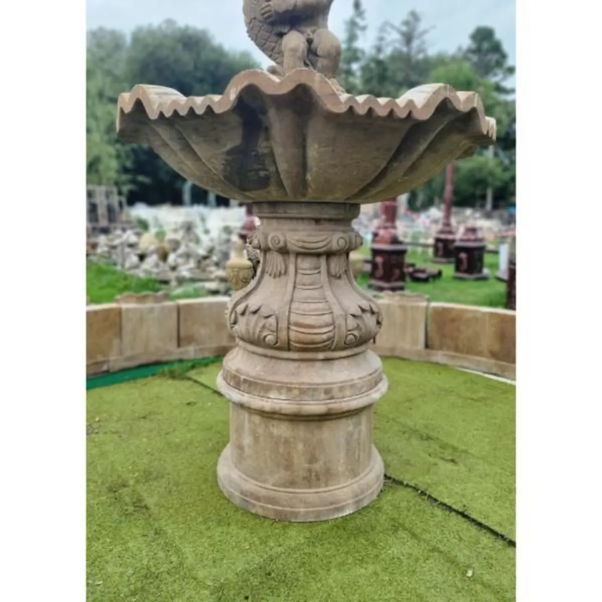Limestone Cherub Fountain CH-NF582 - Image 4