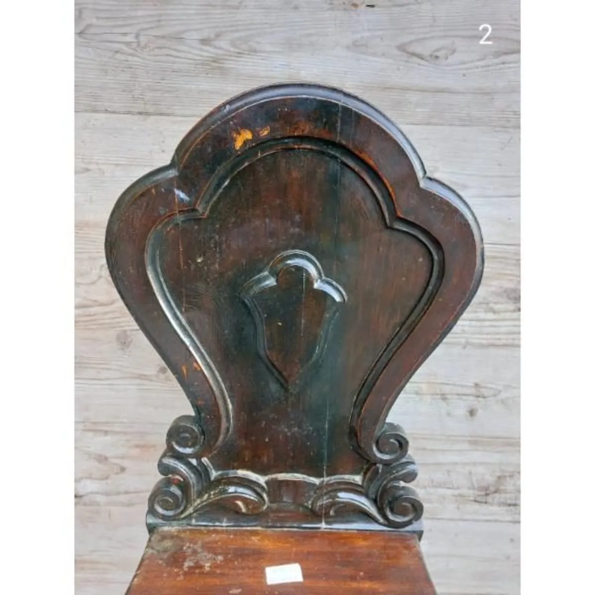 Antique Mahogany Hall Chair – KAS294 - Image 3