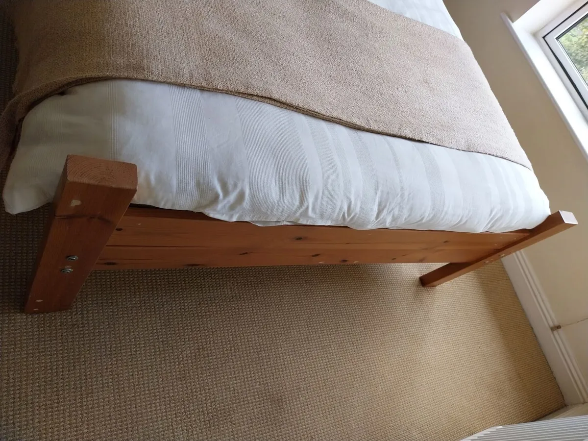 Solid Wood Double Bed Frame (4'6") - Image 4