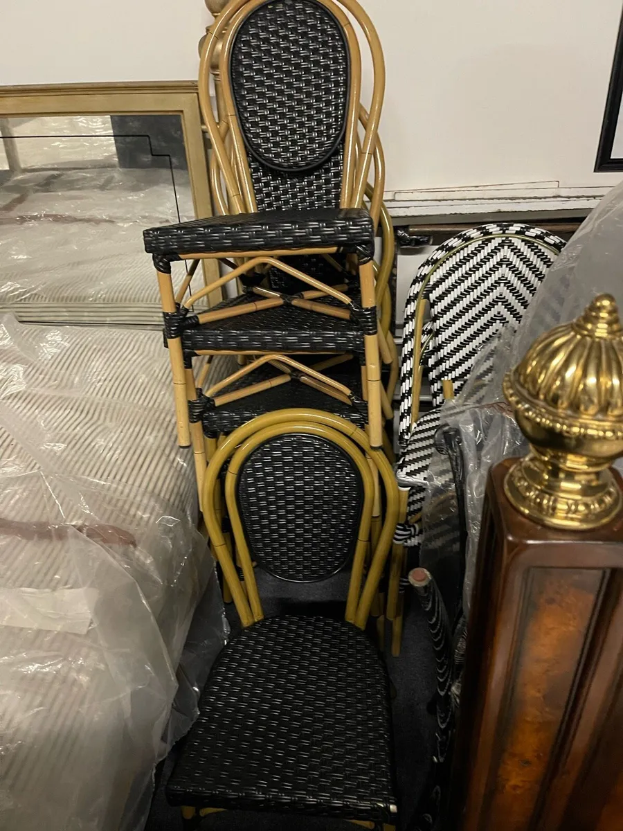 8 cafe bistro restaurant chairs - Image 2