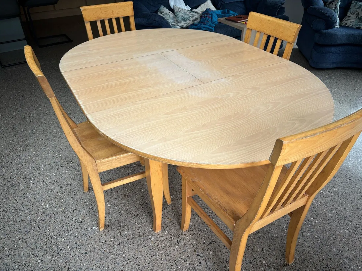 Pine Table and 4 Chairs - Image 2